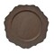BROWN 6 Round 13" Rustic Wooden Acrylic CHARGER PLATES Scallop Rim